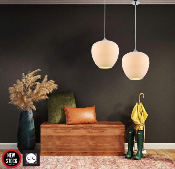 Floretine Pendant 1LS E27 D290 WHT