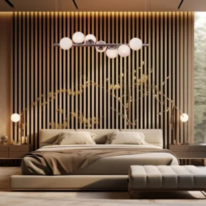 VENZ Chandelier 7LS E14 Opal Glass