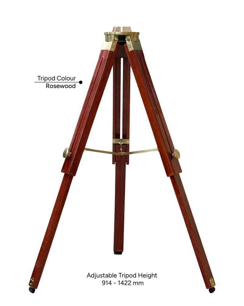 King George – 18″ Antique Tripod Fan in Antique Brass Finish - Image 4