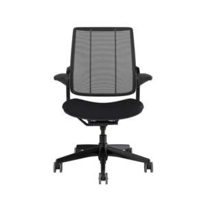 Diffrient Smart Chair: Black Frame & Cushion Seat, Mesh Backrest