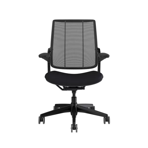 Diffrient Smart Chair: Black Frame & Cushion Seat, Mesh Backrest