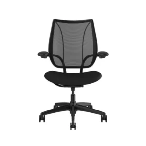 Liberty Task Chair: Black Frame, Black Fabric