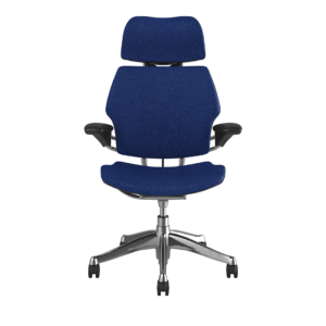Freedom Headrest Chair: Polished Aluminum, Black Fabric