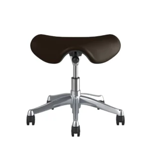 Ergonomic Saddle Chair – Polished Aluminium