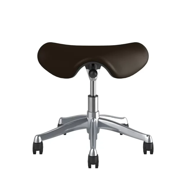 Ergonomic Saddle Chair – Polished Aluminium