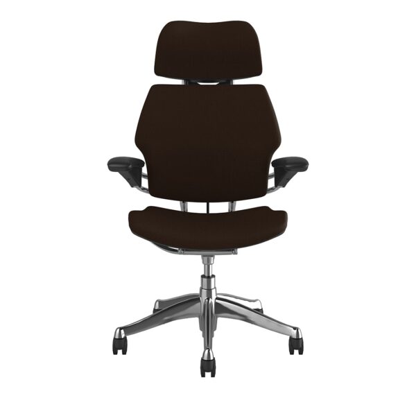 Freedom Headrest Chair: Polished Aluminum, Black Fabric
