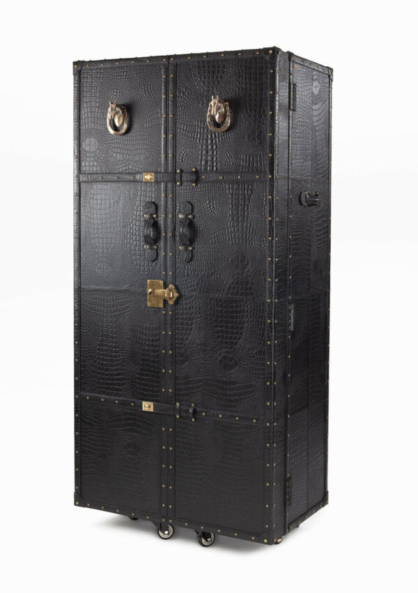 Artemis Croco Tall Leather Bar Black - Image 2