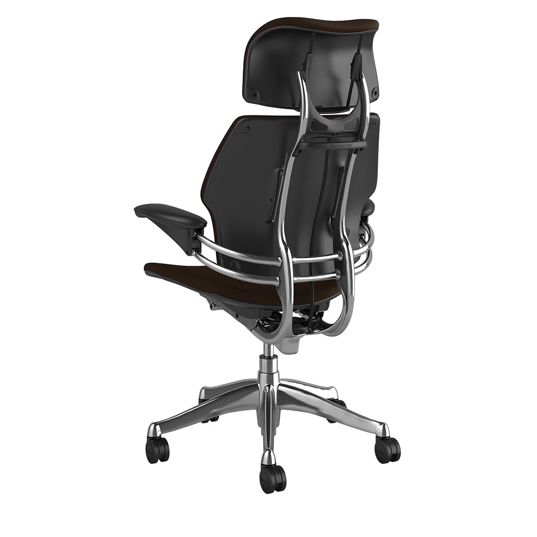 Freedom Headrest Chair: Polished Aluminum, Black Fabric - Image 3