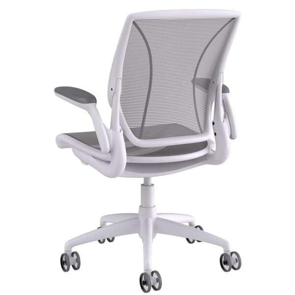 Diffrient World Chair: White Frame, Mesh Backrest and Seating - Image 3