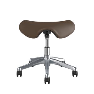 Ergonomic Saddle Chair – Polished Aluminium