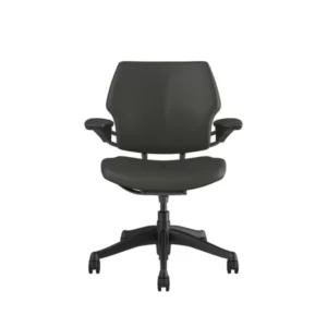 Freedom Task Chair: Graphite Frame, Ticino Leather