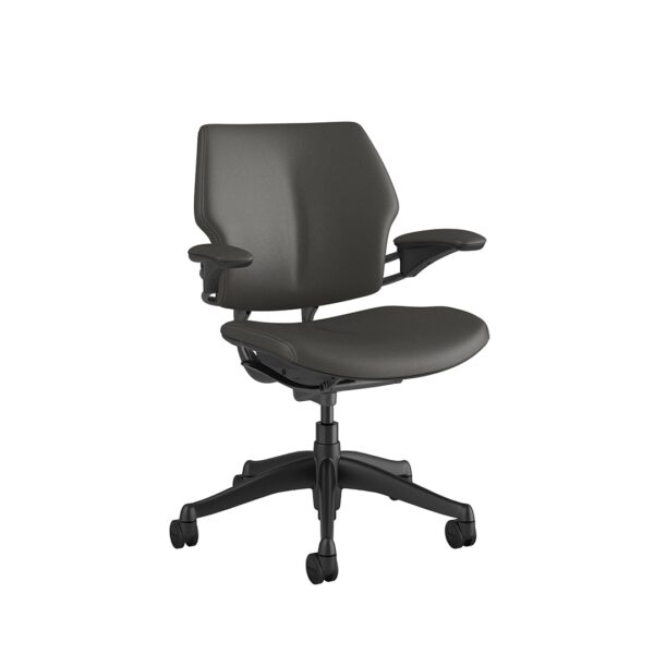 Freedom Task Chair: Graphite Frame, Ticino Leather - Image 2