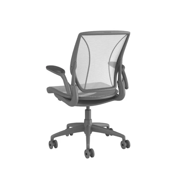 Diffrient World Chair: Grey Frame, Mesh Backrest and Seating - Image 3