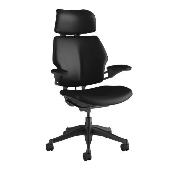 Freedom Headrest Chair: Graphite Frame, Ticino Leather - Image 2