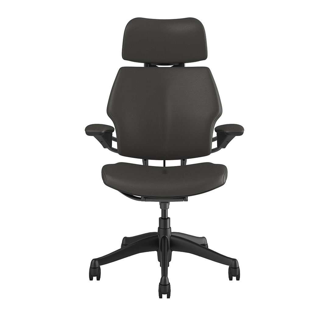 Freedom Headrest Chair: Graphite Frame, Ticino Leather