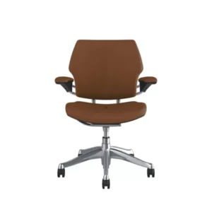 Freedom Task Chair: Polished Aluminium, Corvara Leather
