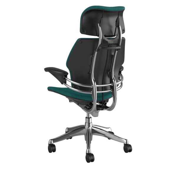 Freedom Headrest Chair: Polished Aluminum, Black Fabric - Image 3