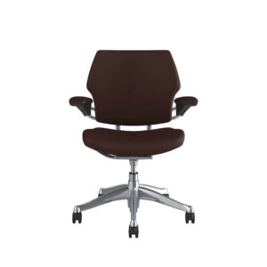 Freedom Task Chair: Polished Aluminium, Corvara Leather
