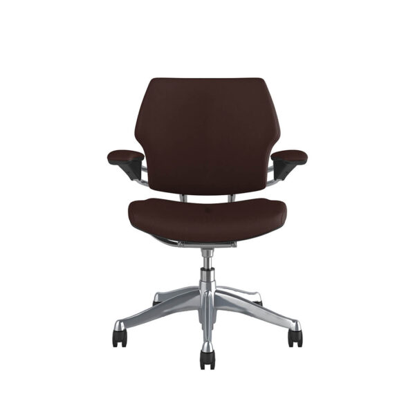 Freedom Task Chair: Polished Aluminium, Corvara Leather