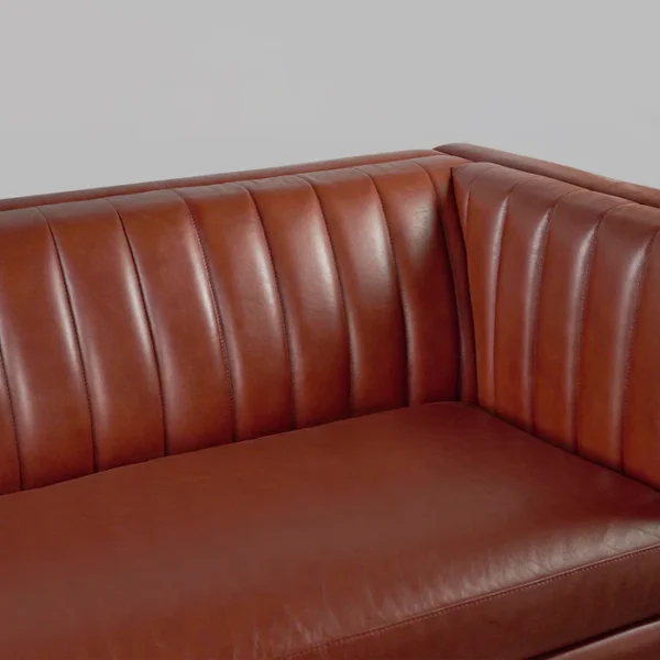 Linea Three Seater Sofa Cognac - Image 3