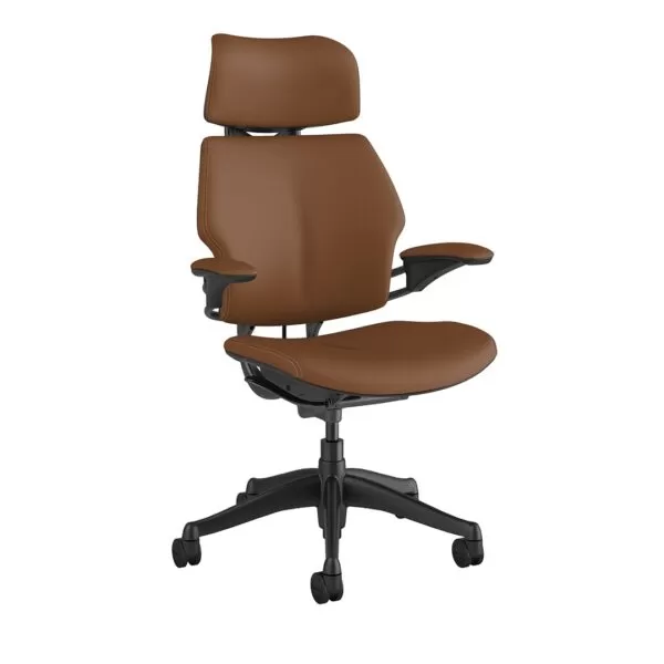 Freedom Headrest Chair: Graphite Frame, Corvara Leather - Image 2