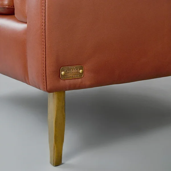 Linea Three Seater Sofa Cognac - Image 4