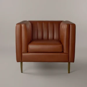 Linea Single Seater Sofa Cognac