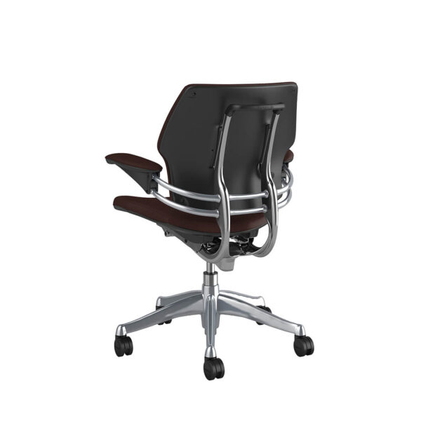 Freedom Task Chair: Polished Aluminium, Corvara Leather - Image 3