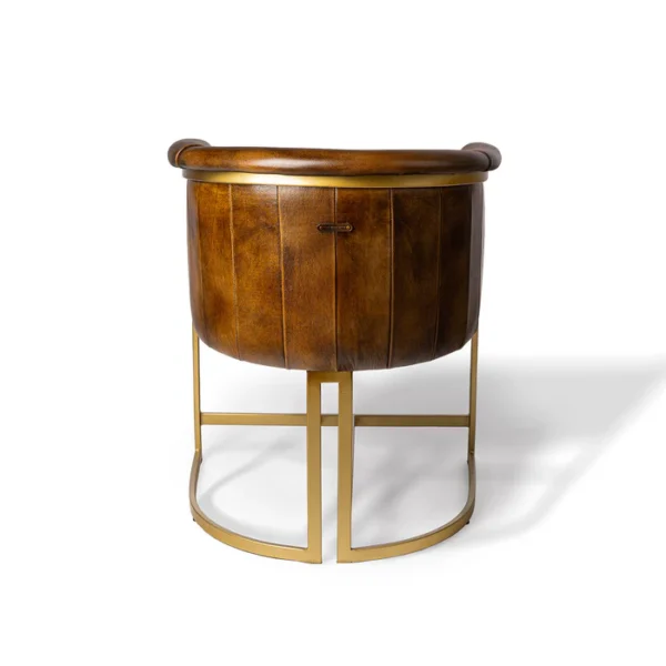 Rayal Barrel Chair Tan - Image 3