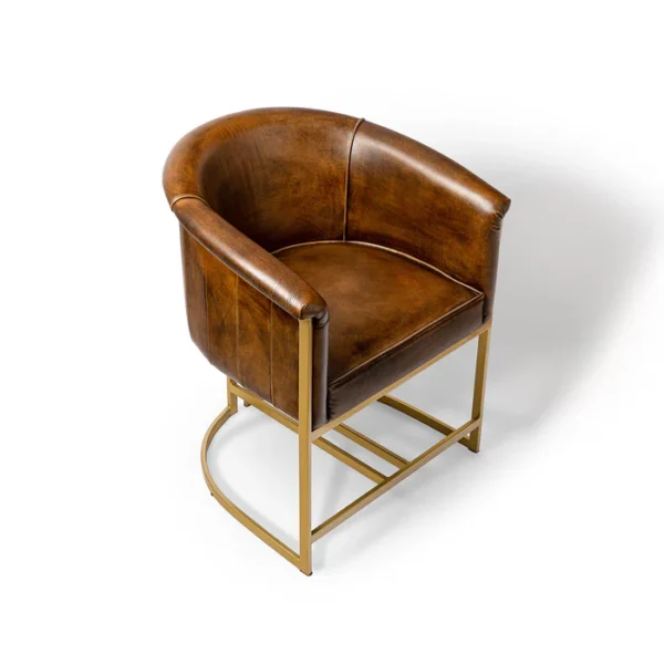 Rayal Barrel Chair Tan - Image 4