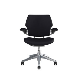 Freedom Task Chair: Polished Aluminium, Corvara Leather