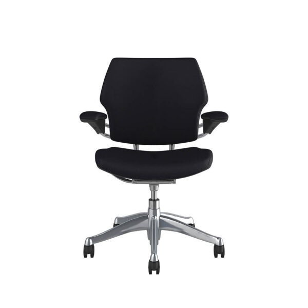 Freedom Task Chair: Polished Aluminium, Corvara Leather