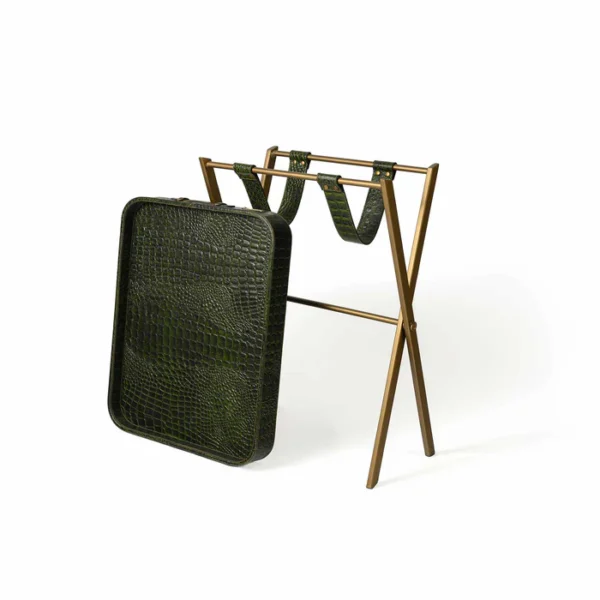 Tray On Stand Croco Green - Image 2