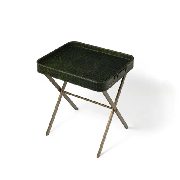 Tray On Stand Croco Green - Image 3