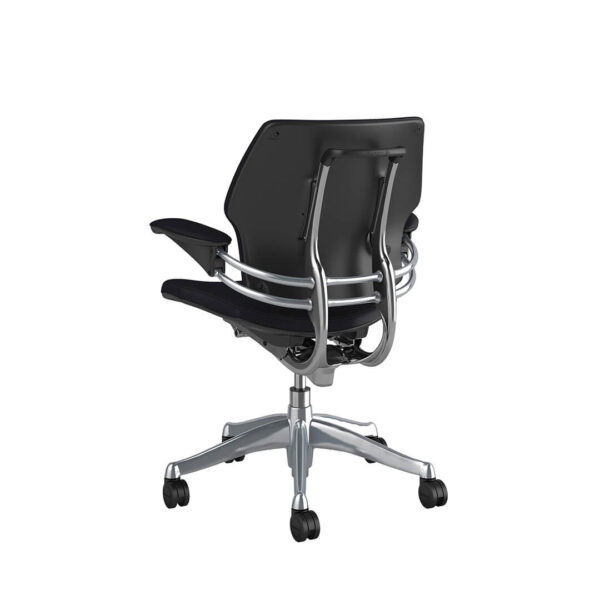Freedom Task Chair: Polished Aluminium, Corvara Leather - Image 3