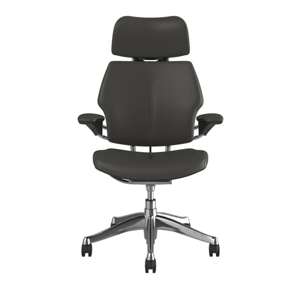 Freedom Headrest Chair: Polished Aluminum, Ticino Leather