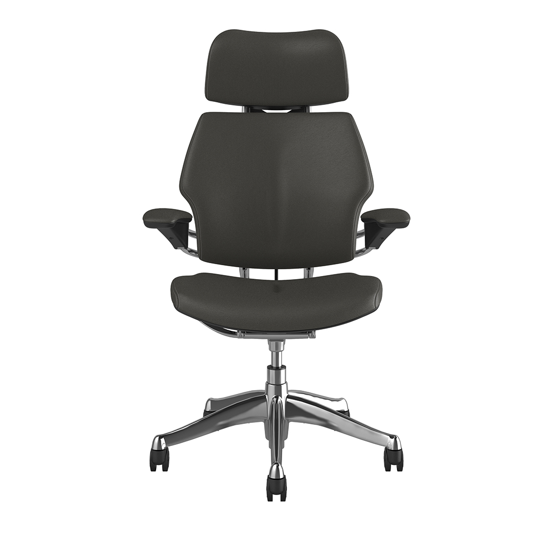 Freedom Headrest Chair: Polished Aluminum, Ticino Leather