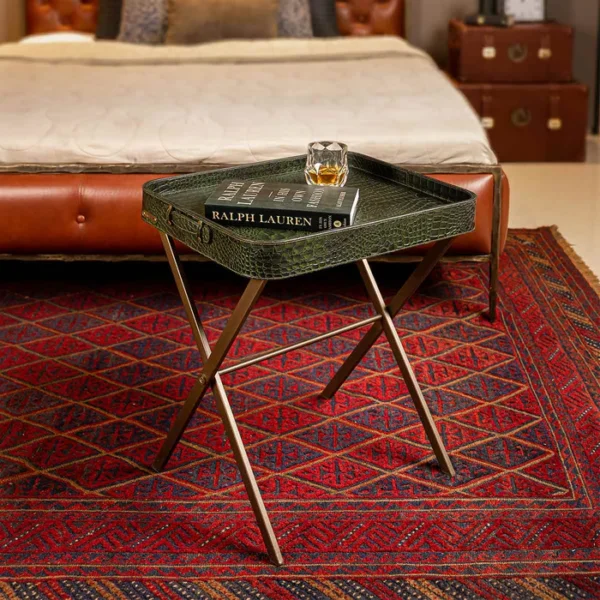 Tray On Stand Croco Green - Image 4