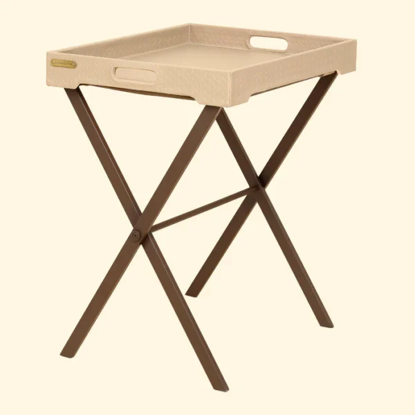Entwine Tray On Stand Beige