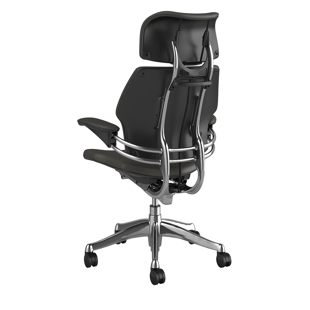 Freedom Headrest Chair: Polished Aluminum, Ticino Leather - Image 3
