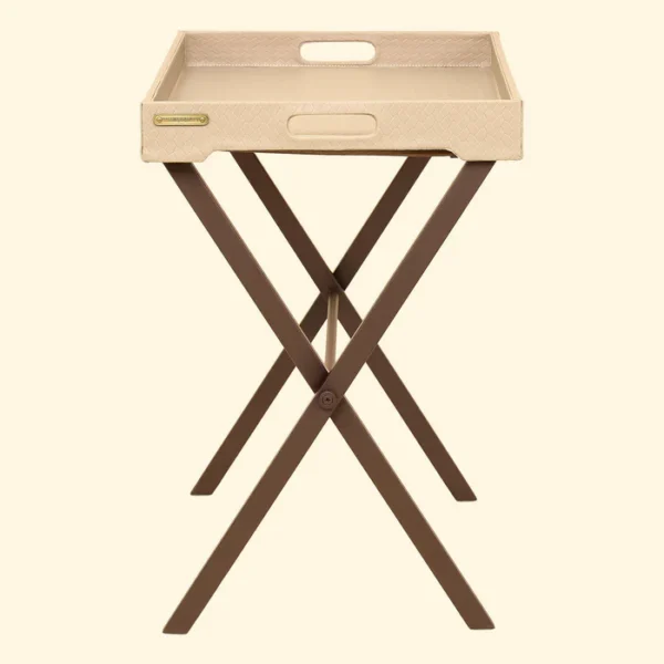 Entwine Tray On Stand Beige - Image 2