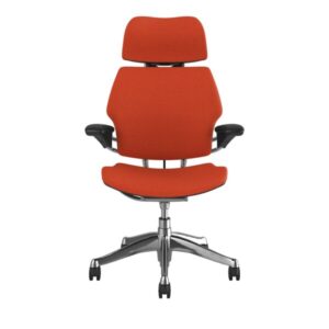 Freedom Headrest Chair: Polished Aluminum, Black Fabric