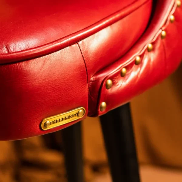 Chester Bar Stool Red - Image 4