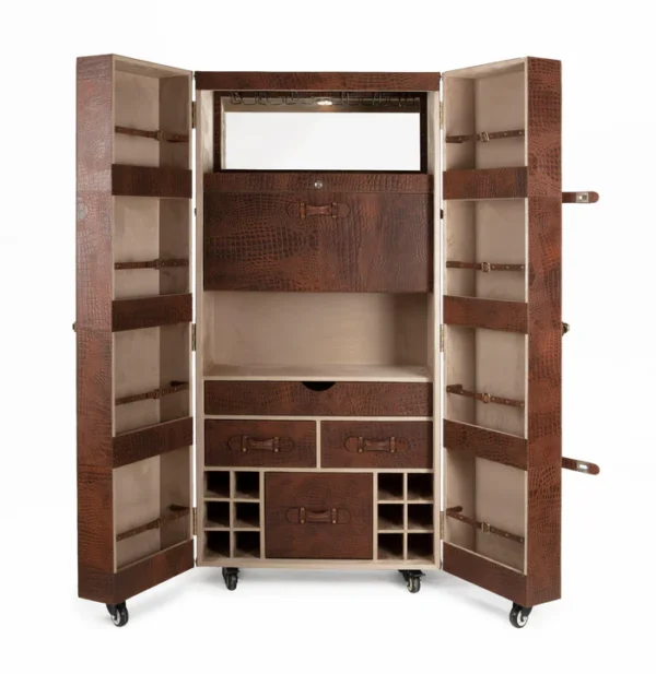 Artemis Croco Tall Leather Bar Tan - Image 2