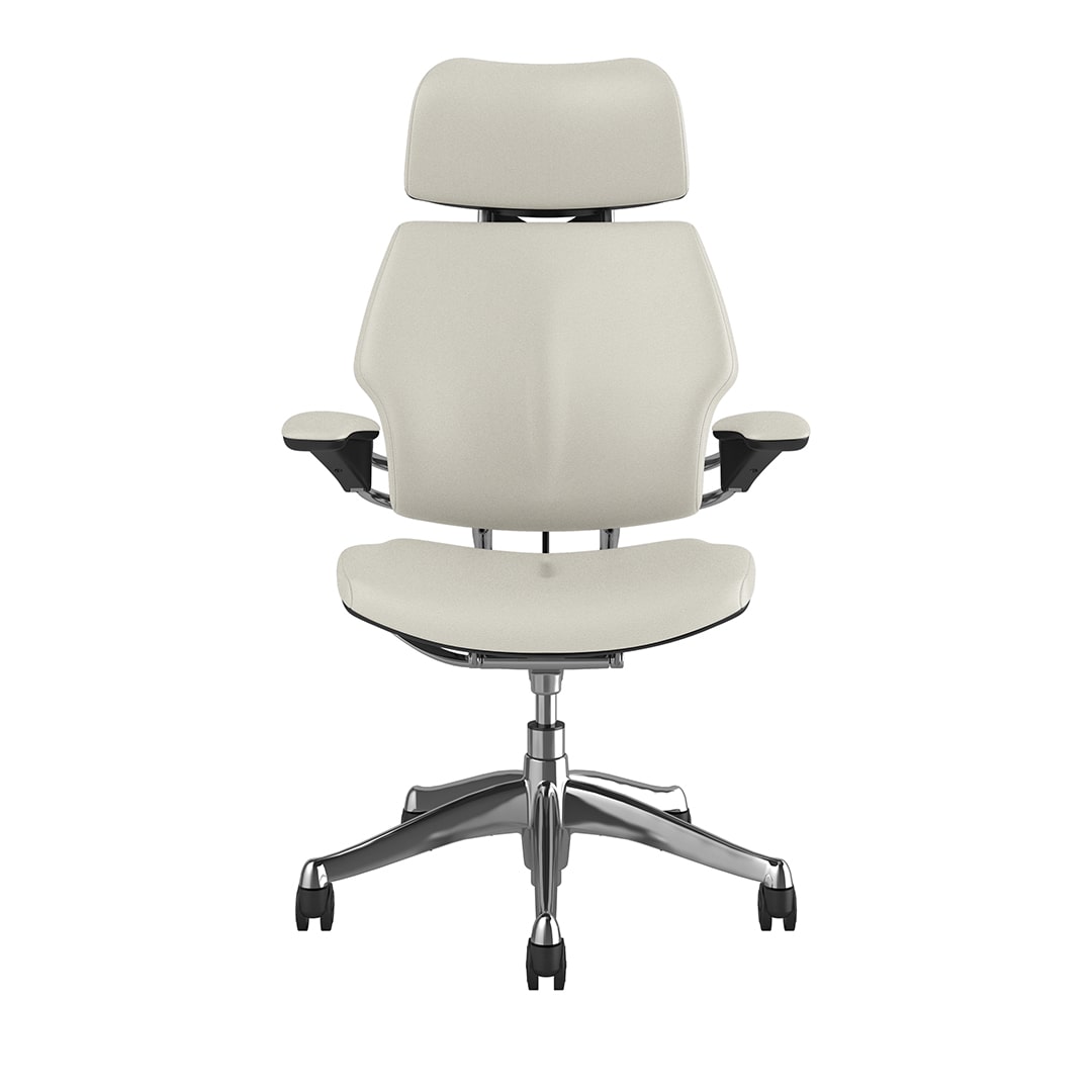 Freedom Headrest Chair: Polished Aluminum, Ticino Leather