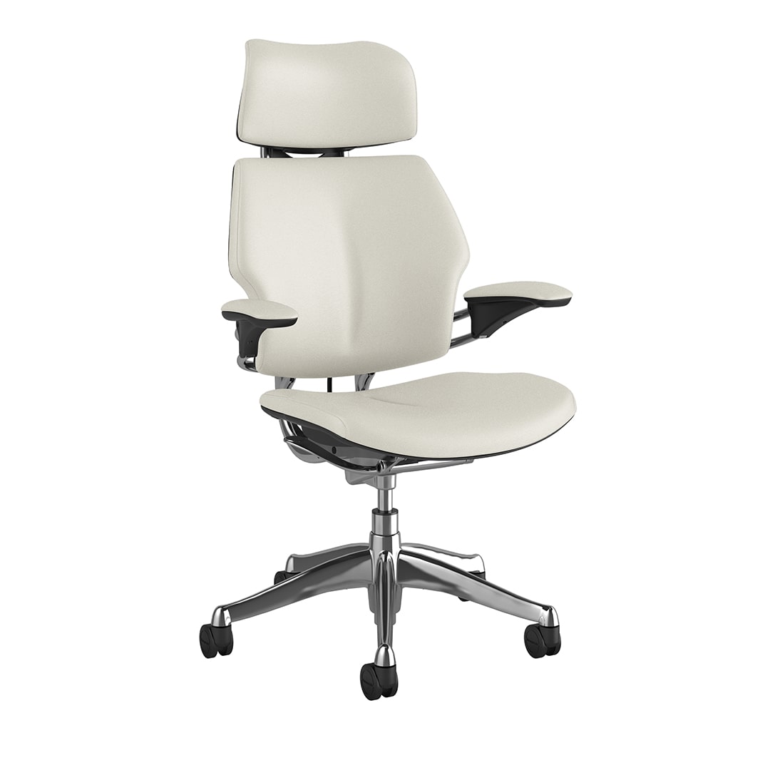 Freedom Headrest Chair: Polished Aluminum, Ticino Leather - Image 2