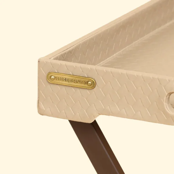 Entwine Tray On Stand Beige - Image 4