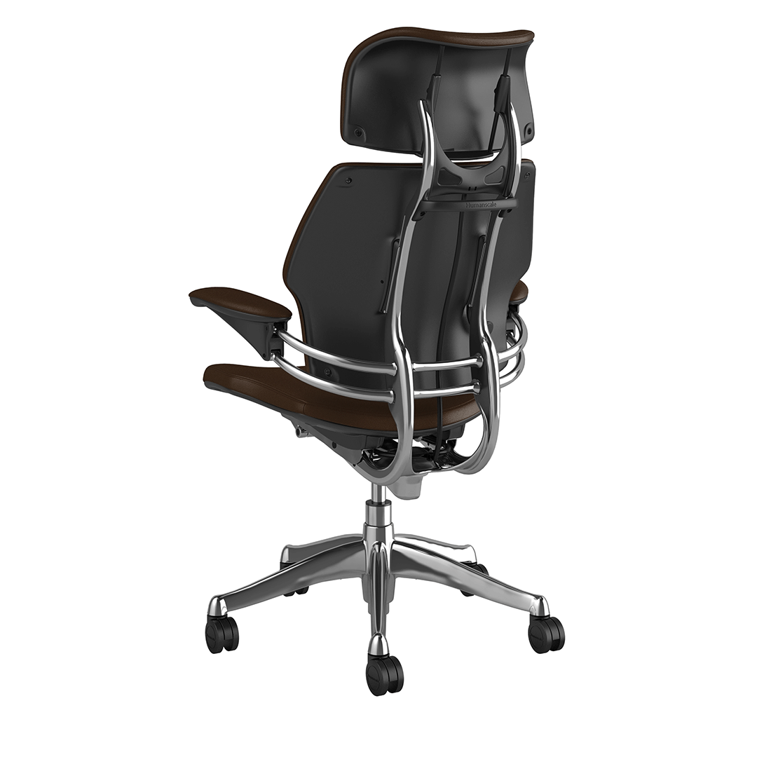 Freedom Headrest Chair: Polished Aluminum, Ticino Leather - Image 3