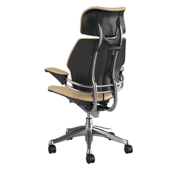 Freedom Headrest Chair: Polished Aluminum, Ticino Leather - Image 3