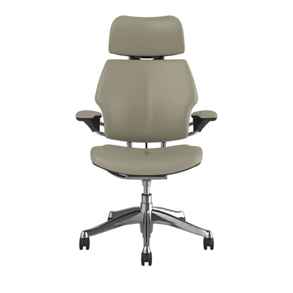 Freedom Headrest Chair: Polished Aluminum, Ticino Leather